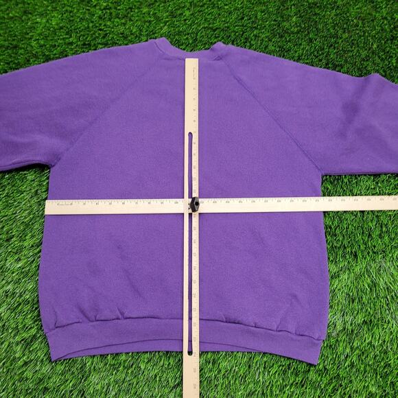 Vintage 80s Chocolate Sweatshirt Women Large 21x24 Baggy USA - Picture 5 of 14